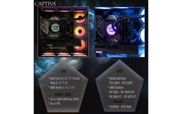 1941886_5 - Mediatech Captiva PC Highend Gaming I93-179 Ultra 7 265KF RTX5070Ti 32GB 2TB SSD WIN11
