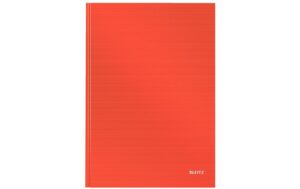 Leitz Solid Notizbuch A4 hellrot kariert, mit festem Einband