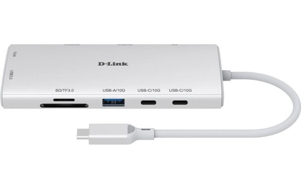 1942679 - Mediatech D-Link DUP-A01: 10-In-1 USB-C Hub 2x HDMI,1x RJ45,2x USB-C,2x USB-A,SD-Card