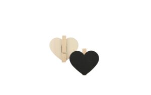 Glorex Mini Kreidetafel mit Klammer, Herz, 6 Stk