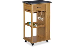 relaxdays Servierwagen Alfred Bambus, 81,5 x 47,5 x 37,5 cm kaufen Schweiz | Mediatech.ch