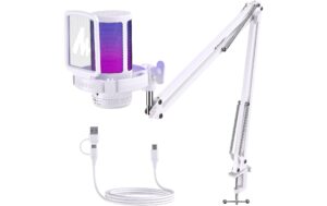 Maono Mikrofon DGM20S Weiss USB, inkl Arm, RGB, Plug & Play