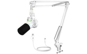 Maono Mikrofon PD200XS Weiss USB, XLR, inkl Arm
