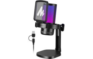1947690 - Mediatech Maono Mikrofon DGM20 Schwarz USB, inkl Windschutz, RGB, Plug & Play
