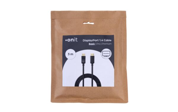 onit basic 8K DP Kabel 3m DP 1.4 / 32,4 Gbps