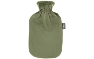 Fashy Wärmflasche 2l Flauschbezug grün extra soft hellrosa