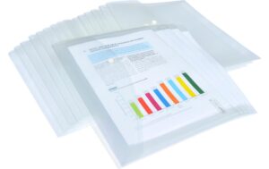 Rapesco Eco Dokumententasche A4+ transparent, 20 Stück
