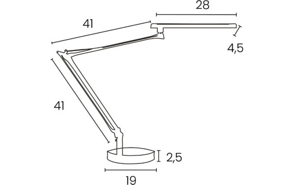 1951365_2 - Mediatech UNiLUX Mambo LED-Schreibtischlampe grau LED 665lm 2900K CRI 84