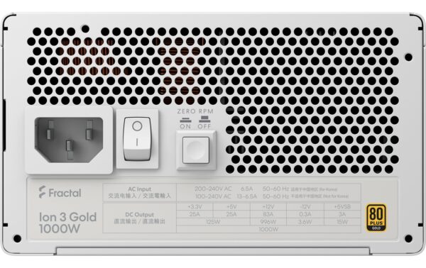 Netzteil Fractal ION 3, 1000W, 80+Gold 