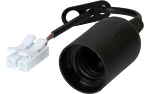 E27 Baustellenfassung schwarz Konfektioniert mit 120mm