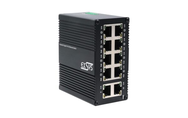 EXSYS EX-62026POE, 10-Port Switch Industrial Switch, unmanaged, PoE, 12-48VDC kaufen Schweiz | Mediatech.ch