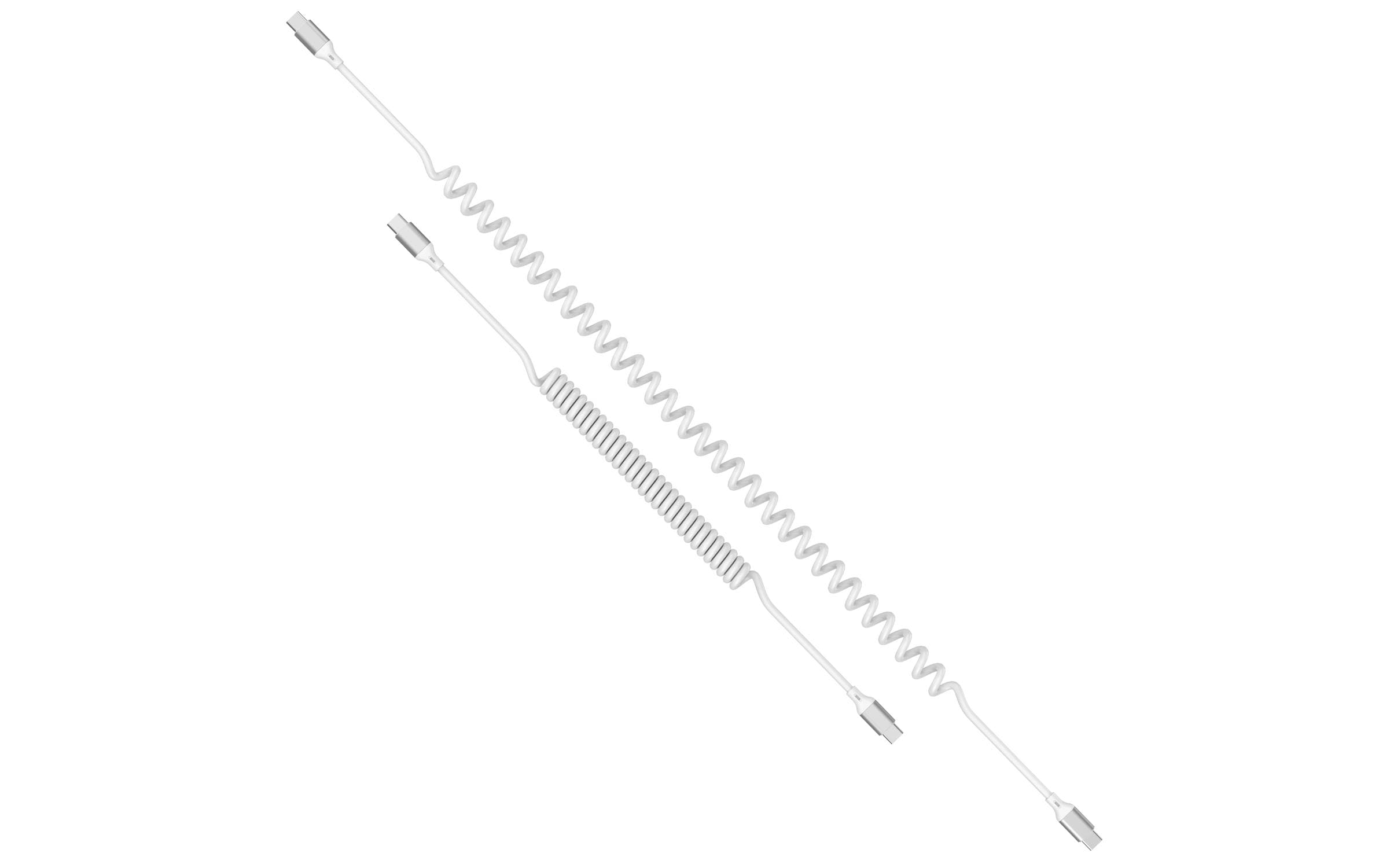 1953462_2 - Mediatech 4smarts USB2.0 Spiralkabel C-C,12-50cm,100W weiss
