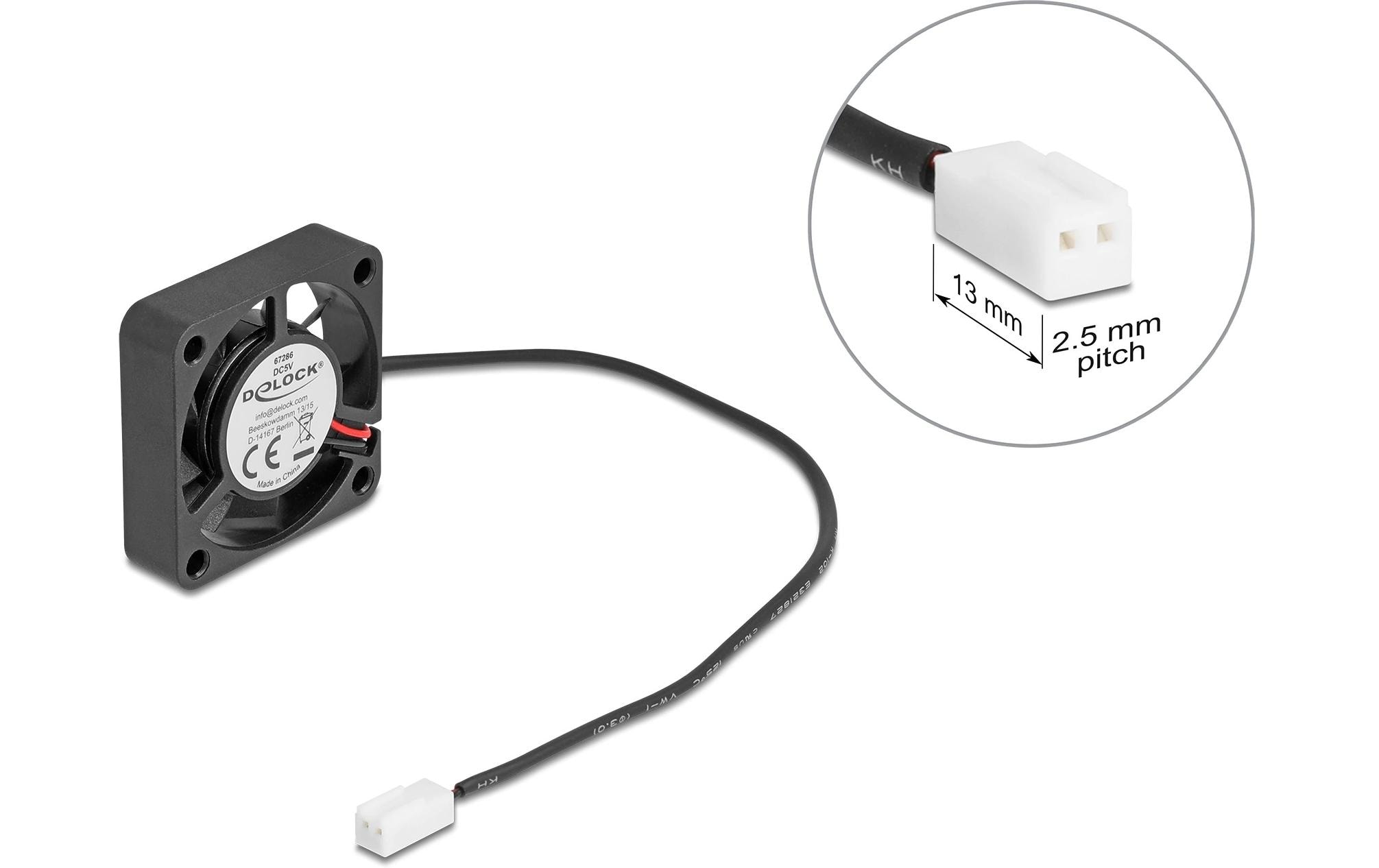 1954863 - Mediatech Delock Gehäuselüfter 40x40x10mm, 5V Axiallüfter, schwarz, 5V DC kaufen Schweiz | Mediatech.ch