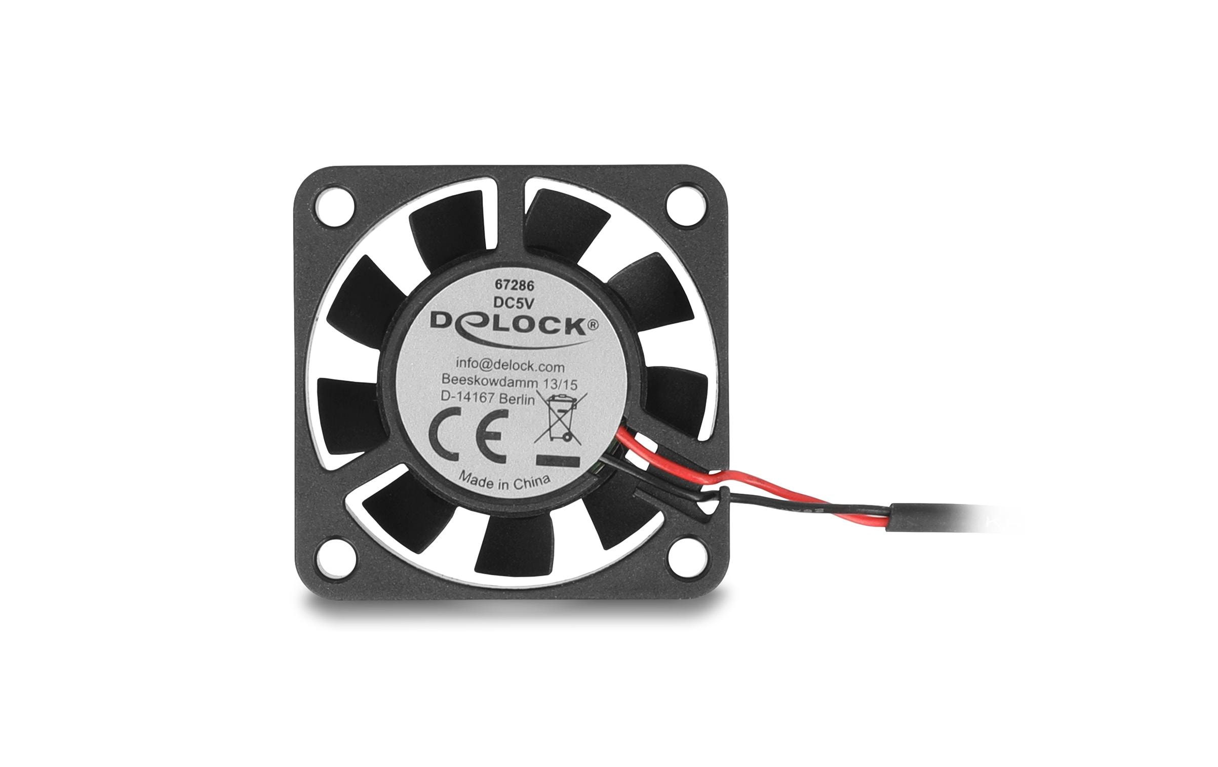 1954863_3 - Mediatech Delock Gehäuselüfter 40x40x10mm, 5V Axiallüfter, schwarz, 5V DC
