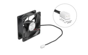 1954867 - Mediatech Delock Gehäuselüfter 80x80x25mm, 5V Axiallüfter, schwarz, 5V DC kaufen Schweiz | Mediatech.ch