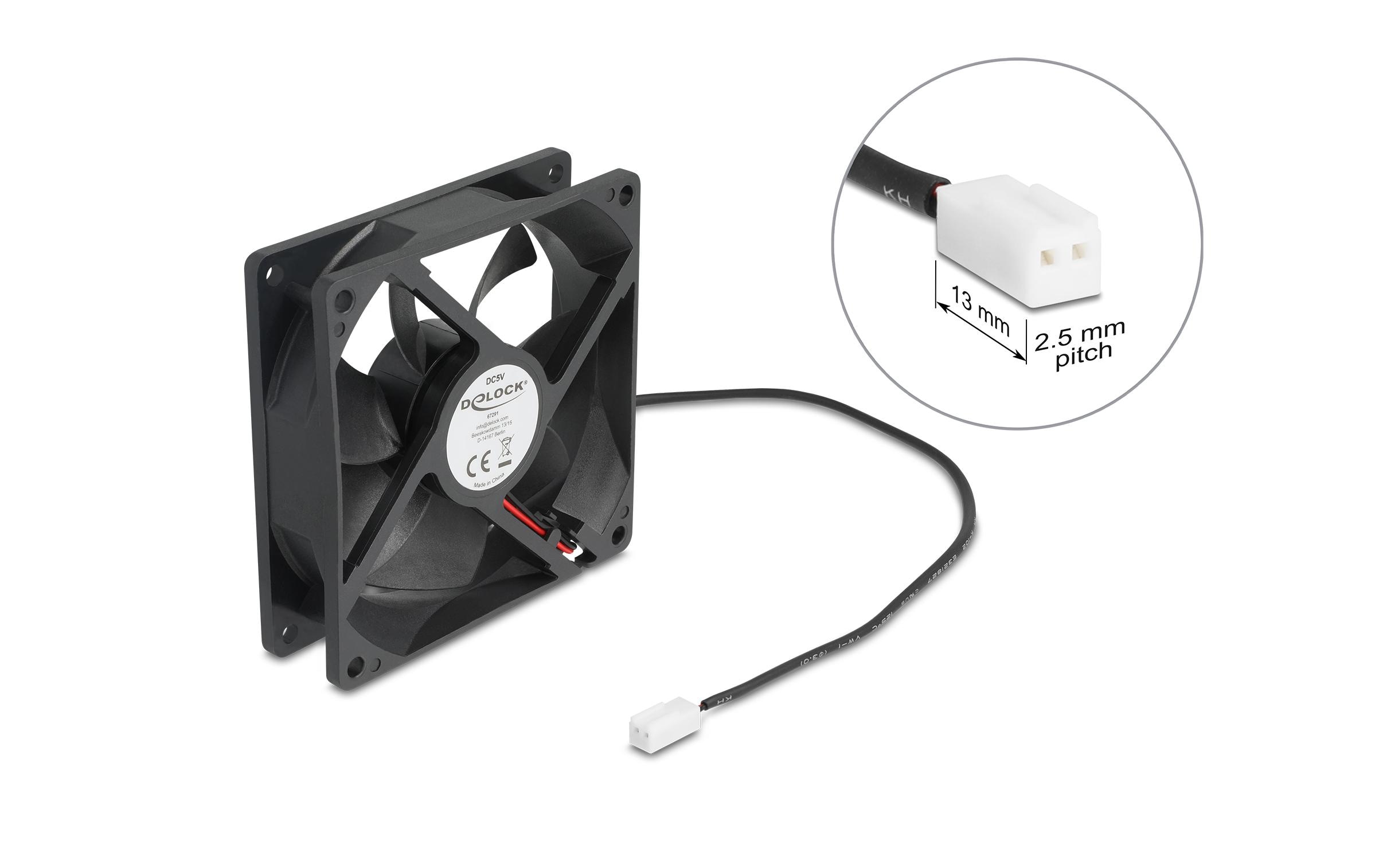 Delock Gehäuselüfter 92x92x25mm, 5V Axiallüfter, schwarz, 5V DC kaufen Schweiz | Mediatech.ch