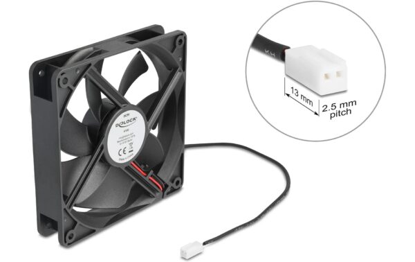 1954869 - Mediatech Delock Gehäuselüfter 120xx120x25mm, 5V Axiallüfter, schwarz, 5V DC kaufen Schweiz | Mediatech.ch