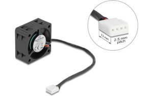Delock Gehäuselüfter 40x40x20mm, 24V Axiallüfter, schwarz, 24V DC kaufen Schweiz | Mediatech.ch