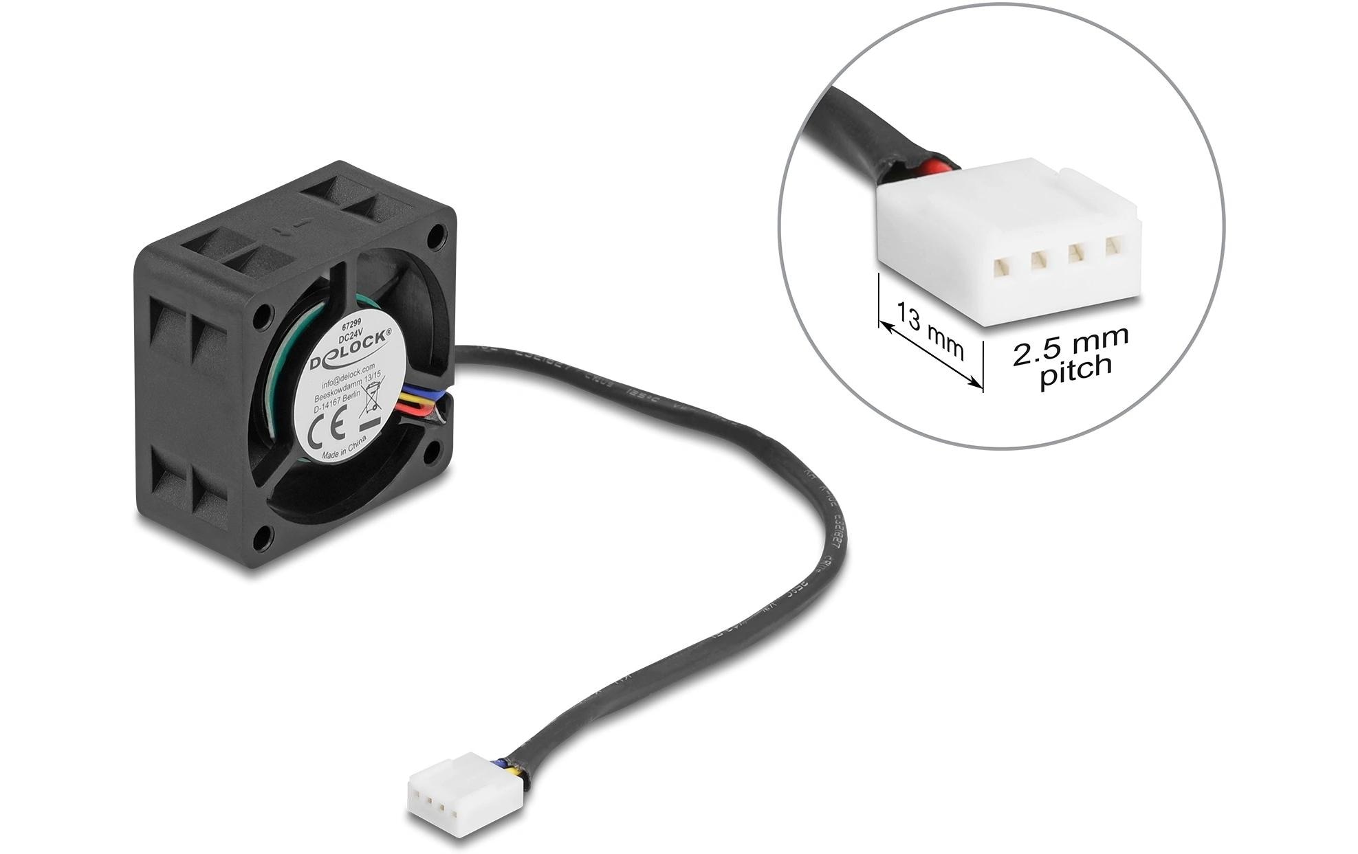 Delock Gehäuselüfter 40x40x20mm, 24V Axiallüfter, schwarz, 24V DC kaufen Schweiz | Mediatech.ch
