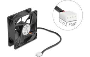 Delock Gehäuselüfter 80x80x25mm, 24V Axiallüfter, schwarz, 24V DC kaufen Schweiz | Mediatech.ch