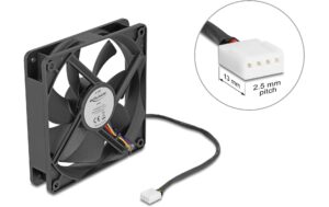 Delock Gehäuselüfter 120xx120x25mm, 24V Axiallüfter, schwarz, 24V DC kaufen Schweiz | Mediatech.ch
