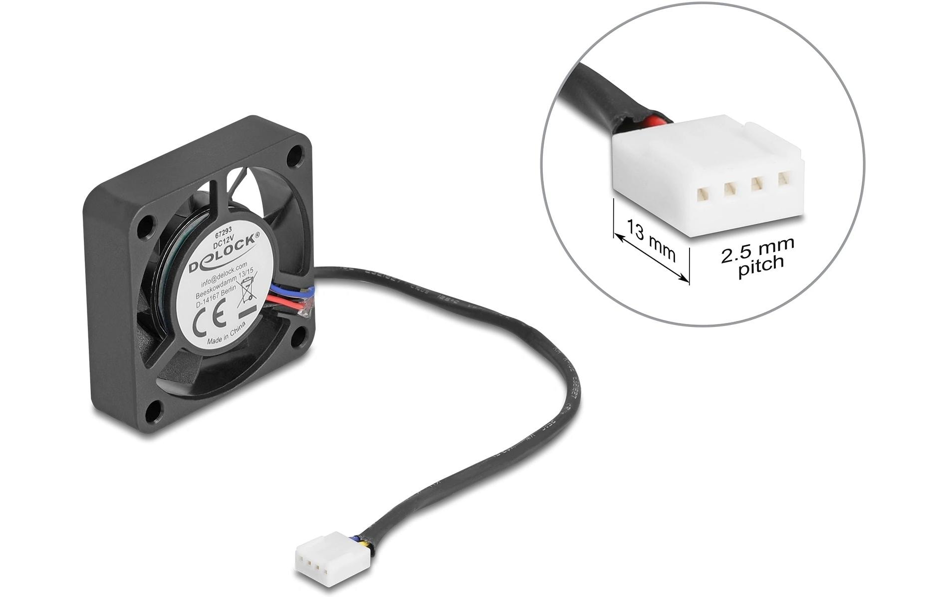Delock Gehäuselüfter 40x40x10mm, 12V Axiallüfter, schwarz, 12V DC kaufen Schweiz | Mediatech.ch