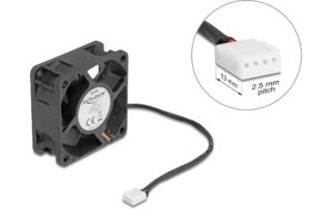 Delock Gehäuselüfter 60x60x25mm, 12V Axiallüfter, schwarz, 12V DC kaufen Schweiz | Mediatech.ch