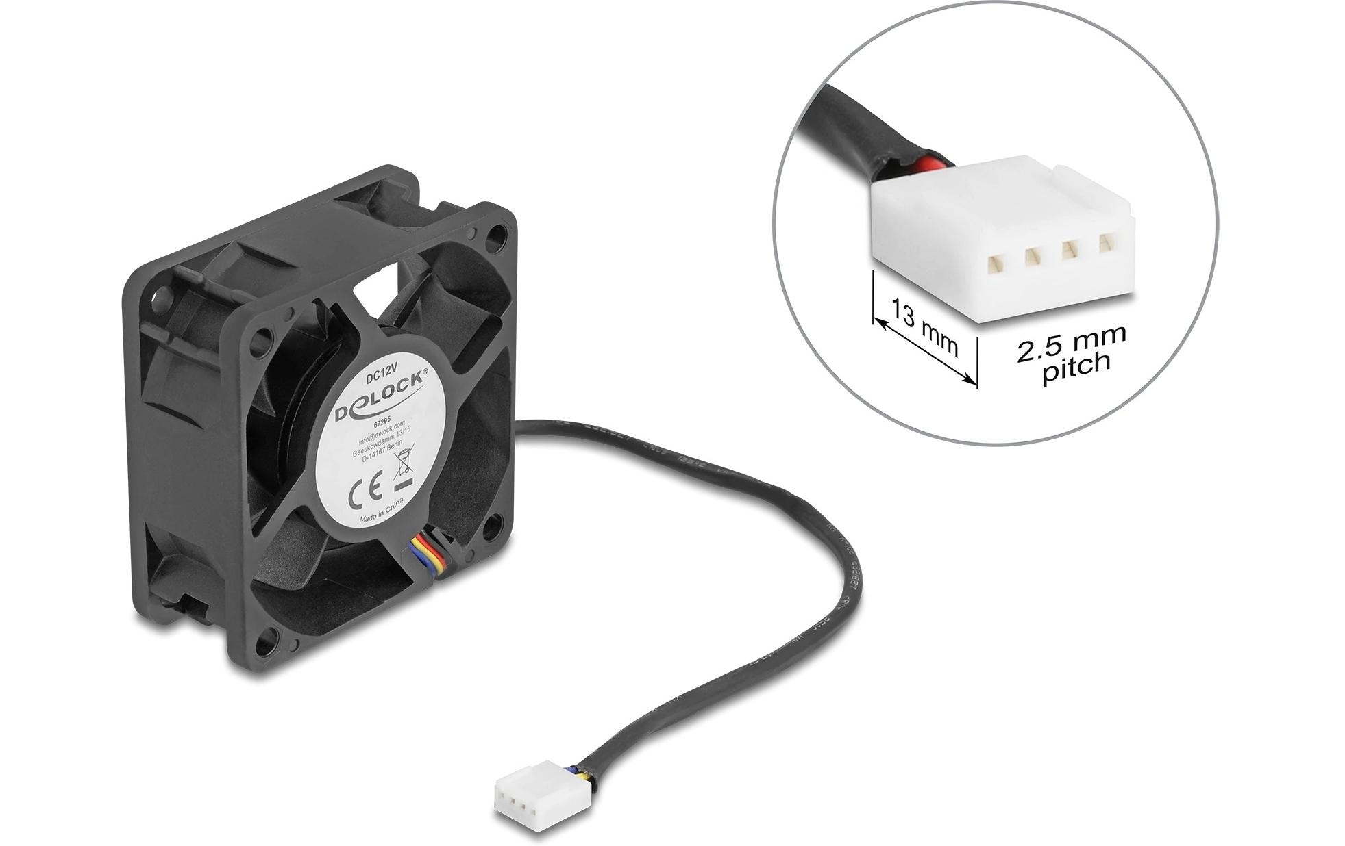 Delock Gehäuselüfter 60x60x25mm, 12V Axiallüfter, schwarz, 12V DC kaufen Schweiz | Mediatech.ch