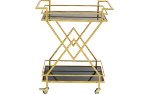 Kare Servierwagen Pyramids Schwarz/Gold kaufen Schweiz | Mediatech.ch