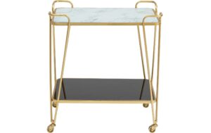 Kare Servierwagen West Coast Schwarz/Gold/Weiss