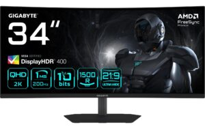 Gigabyte G34WQC2 34 WQHD 3440x1440, 200Hz, Curved, HDMI, DP