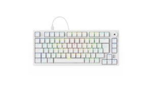 Sharkoon SGK25 white kabelgebunden, DE, PBT, mech