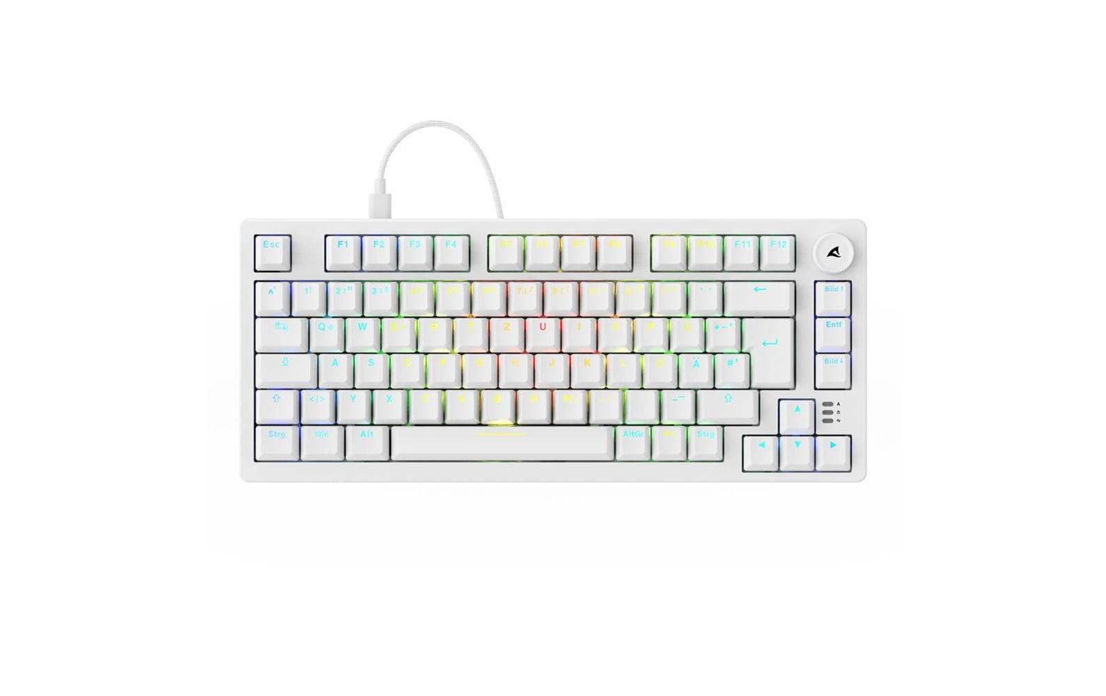 Sharkoon SGK25 white kabelgebunden, DE, PBT, mech kaufen Schweiz | Mediatech.ch