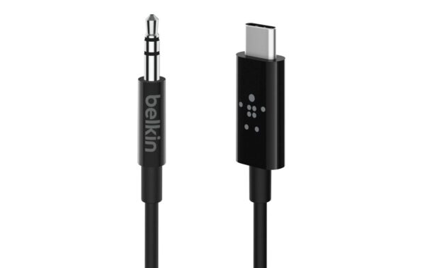 1958666_2 - Mediatech Belkin 3.5mm Klinken mit USB-C 0.9m USB-C, 3.5mm Klinken, Schwarz