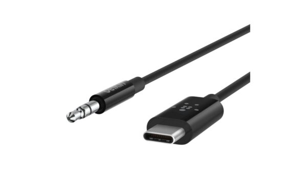 1958666_3 - Mediatech Belkin 3.5mm Klinken mit USB-C 0.9m USB-C, 3.5mm Klinken, Schwarz