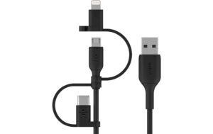 Belkin BoostCharge Universal Ladekabel Lightning/Micro-usb/USB-C - USB-A, Schwarz
