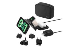 BELKIN BoostCharge 3in1 Reise-Ladegerät 15W, Schwarz, inkl. Reisetipps