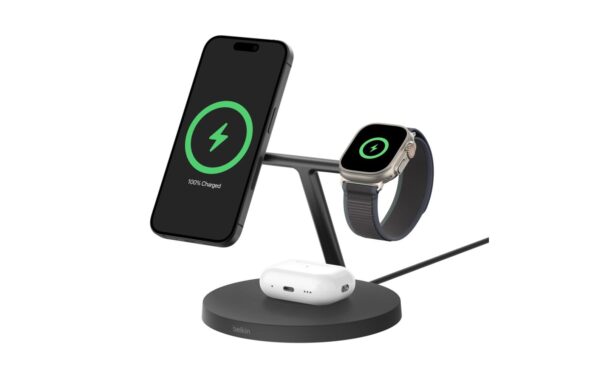 1958684_3 - Mediatech Belkin BoostCharge 3in1 Ladestation 15W inkl. Schnellladung, Schwarz