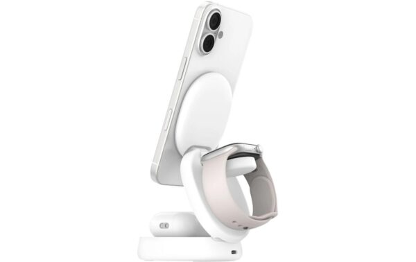 Belkin BoostCharge 3-in-1 Ladestation Qi2 (15W), Kompakt, Magnetisch, Weiss