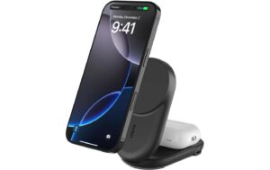 Belkin UltraCharge 2-in-1 Ladestation Qi2 (25W), Faltbar, Magnetisch, Schwarz