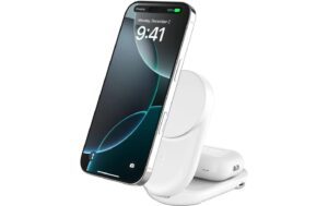 1958754 - Mediatech Belkin UltraCharge 2-in-1 Ladestation Qi2 (25W), Faltbar, Magnetisch, Weiss