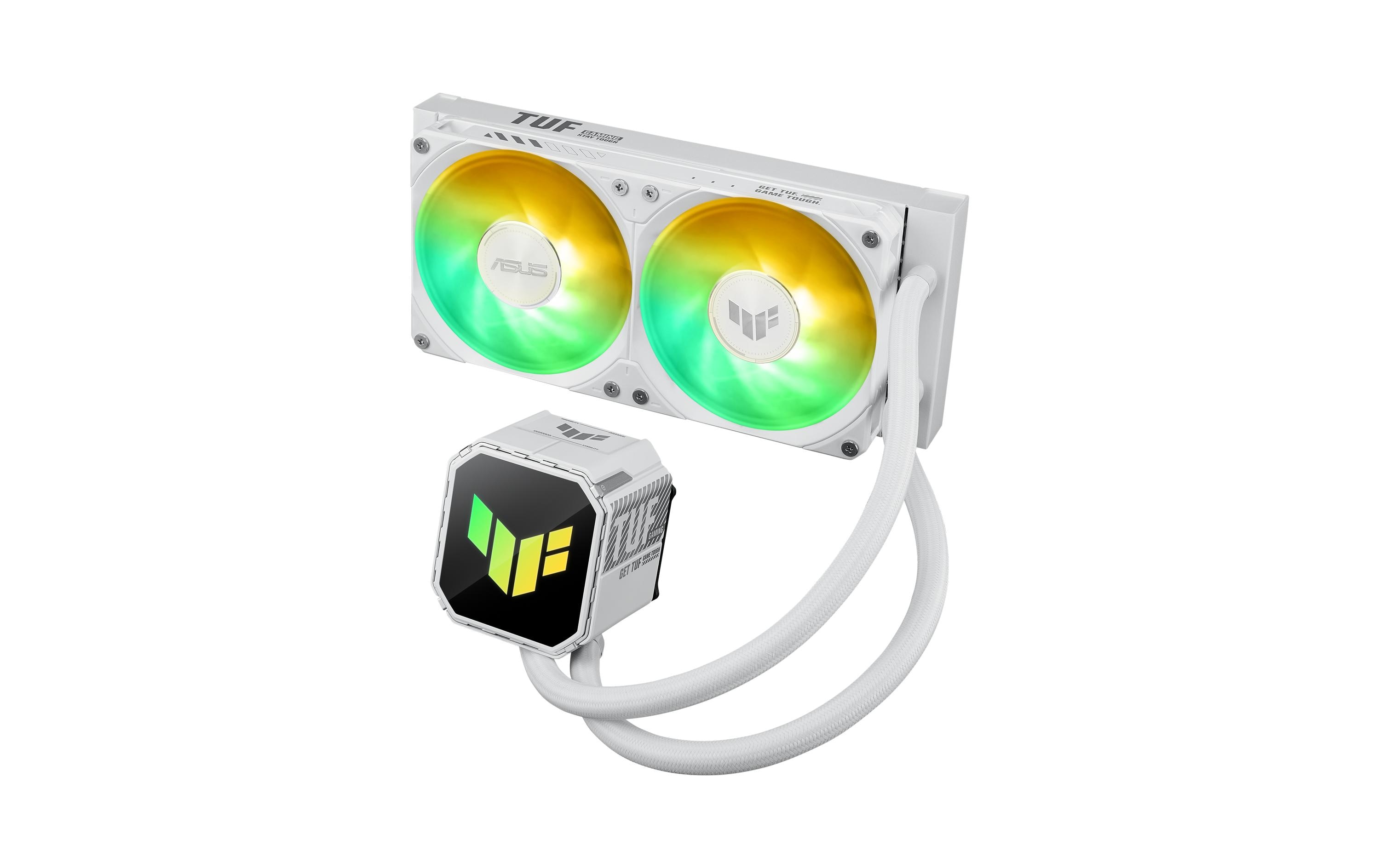 1959033_3 - Mediatech Asus TUF Gaming LC III 240 ARGB WHT Liquid CPU Cooler, 2x120mm ARGB