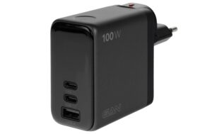 onit GaN-Reiseladegerät USB 2C1A 100W TFT Display, Stecker US/EU/UK/AU