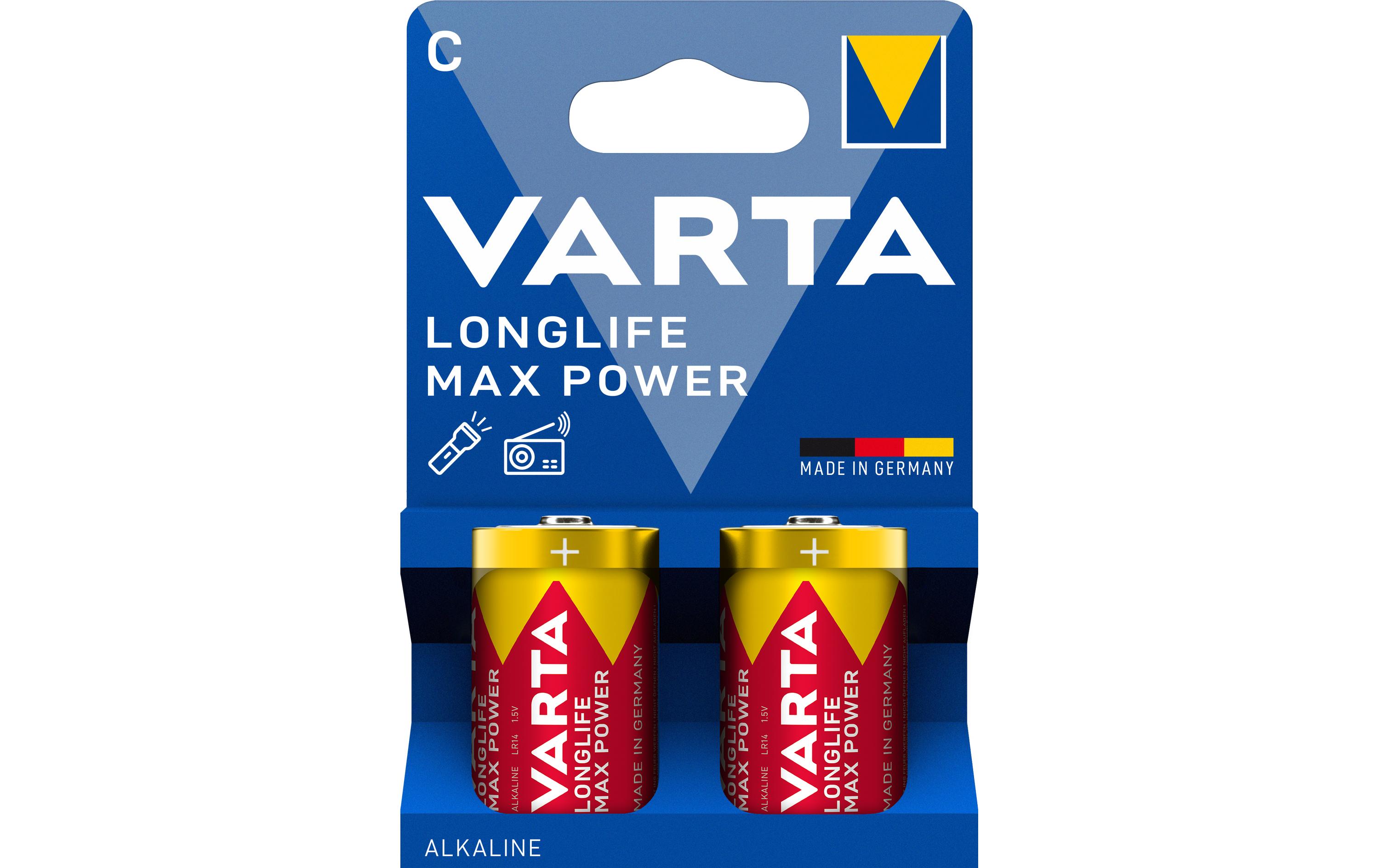VARTA Batterie Longlife Max Power C, 2Stk 2 Stück, Blister Verpackung, 1.5V kaufen Schweiz | Mediatech.ch