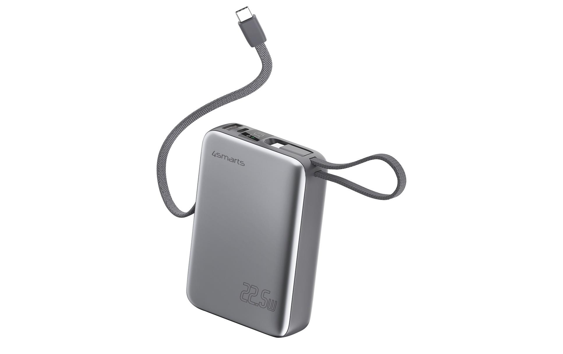 1961885 - Mediatech 4smarts Powerbank Pocket Dual Cord 20000mAh, 22.5W, integr. Ladekabel, PD3.0 kaufen Schweiz | Mediatech.ch