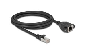 Delock Netzwerkverlängerung, 3m, ST-BU Cat.6A, S/FTP, Schwarz Buchse verschraubbar kaufen Schweiz | Mediatech.ch