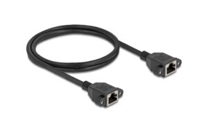 Delock Netzwerkverlängerung, 1m, BU-BU Cat.6A, S/FTP, Schwarz Buchse verschraubbar kaufen Schweiz | Mediatech.ch