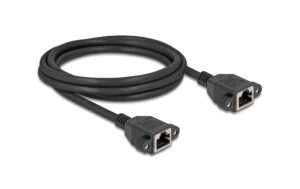 Delock Netzwerkverlängerung, 2m, BU-BU Cat.6A, S/FTP, Schwarz Buchse verschraubbar kaufen Schweiz | Mediatech.ch