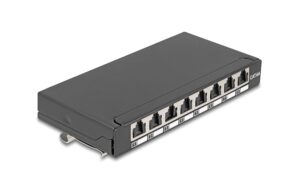 Delock Patchpanel 8 Port, Cat.6A, LSA Schwarz, Tisch/Wand/Hutschienenmontage kaufen Schweiz | Mediatech.ch