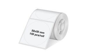 Olympia Etikettenrolle weiss rund 50x50mm, 150 Etiketten kaufen Schweiz | Mediatech.ch
